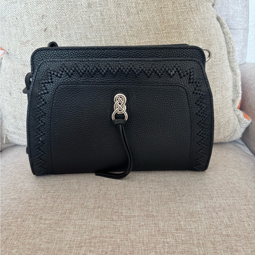 Brighton black Leather Crossbody Bag